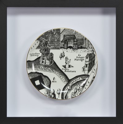 Lot 242 - A MAP OF DAYS PLATE - PUBLIC RELATIONS, A PLATE BY GRAYSON PERRY