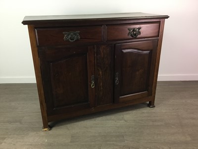 Lot 282 - A STAINED BEECH SIDEBOARD