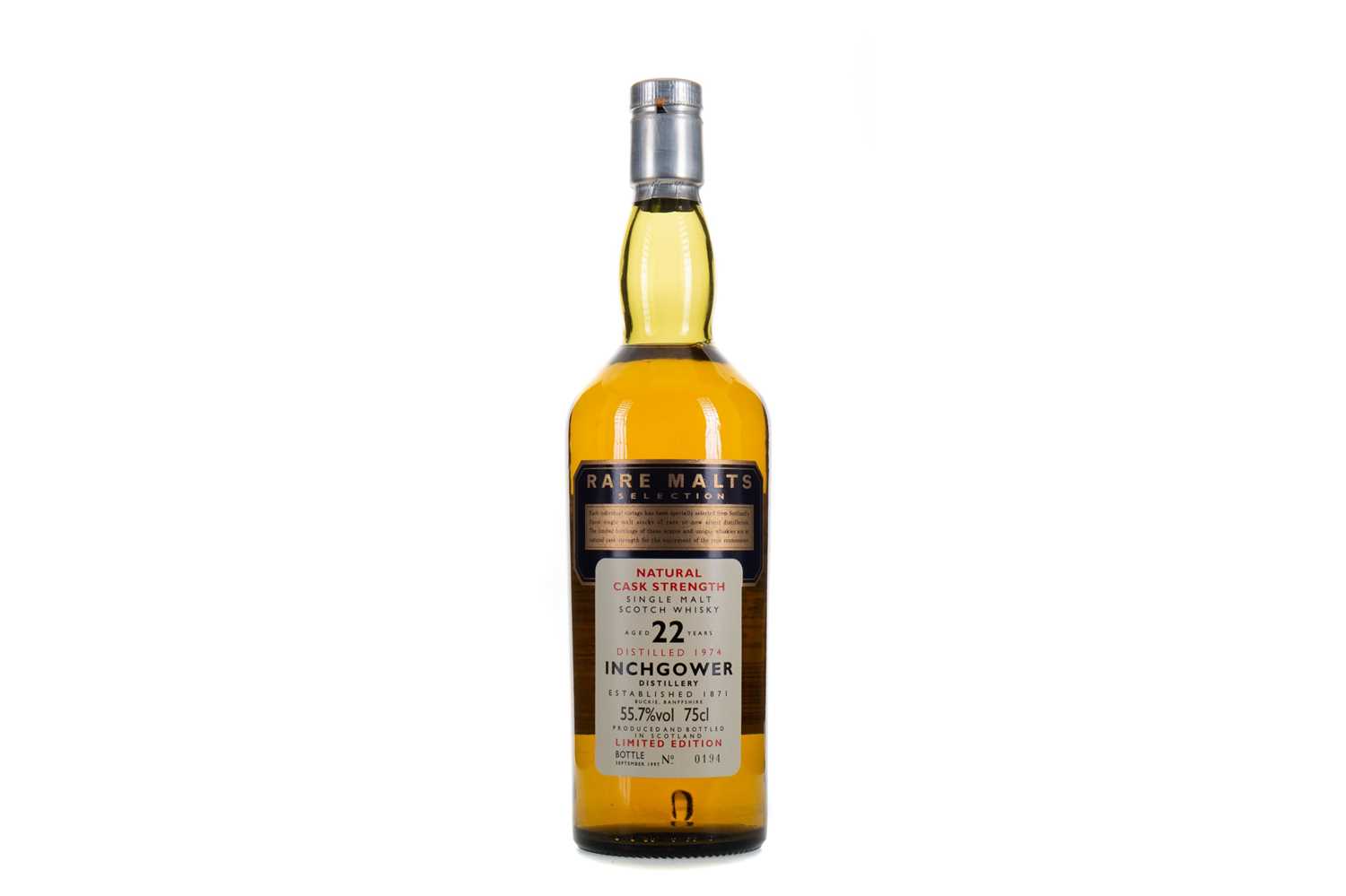 Lot 309 - INCHGOWER 1974 22 YEAR OLD RARE MALTS 75CL