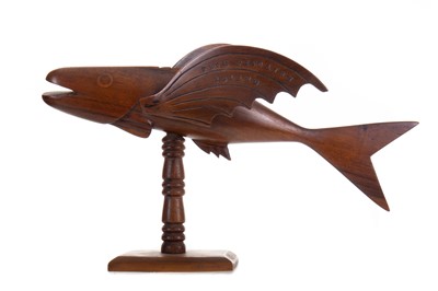 Lot 267 - A FLYING FISH, FROM PITCAIRN ISLAND, A SCULPTURE BY OSCAR HARRISON CLARK