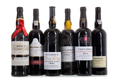 Lot 313 - 6 BOTTLES OF ASSORTED PORT - INCLUDING TAYLOR'S 2003 LATE BOTTLED VINTAGE