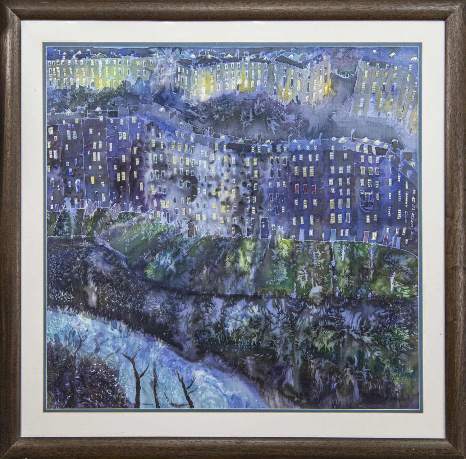 Lot 269 - EVENING IN THE CITY, A MIXED MEDIA BY SHEILA MCINNES