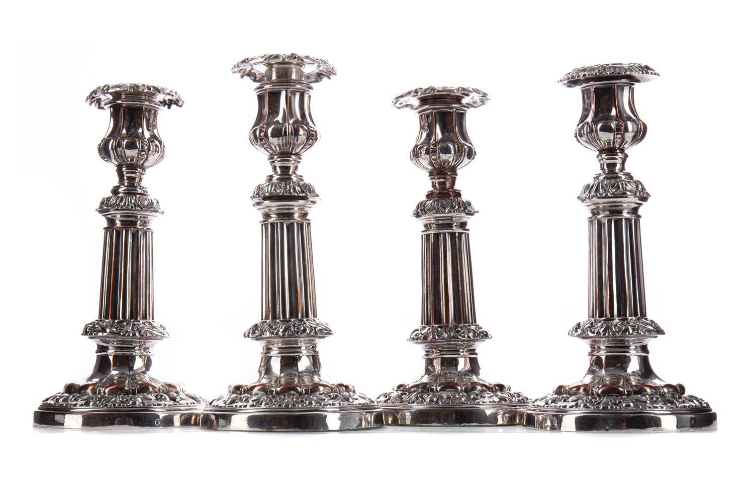 Lot 839 A SET OF FOUR SILVER PLATE ON COPPER lot-839-a-set-of-four-silver-plate-on-copper