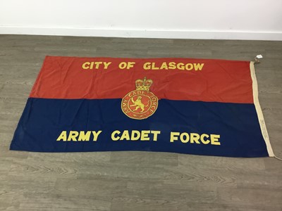 Lot 29 - A CITY OF GLASGOW ARMY CADET FORCE FLAG