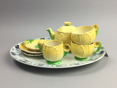 Lot 329 - A GROUP OF CARLTON WARE LEAF FORMED TEA CHINA