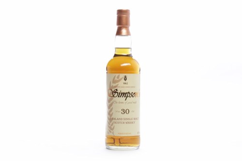 Lot 536 - GLENROTHES 30 YEARS OLD - 'SIMPSON'S MALT'...
