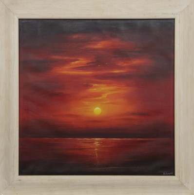 Lot 315 - SUNSET, AN OIL BY PETER THOMPSON