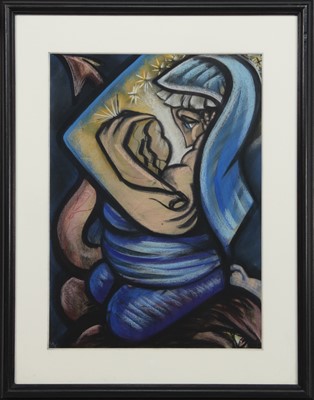 Lot 316 - MOTHER AND CHILD, A PASTEL BY FRANK MCFADDEN