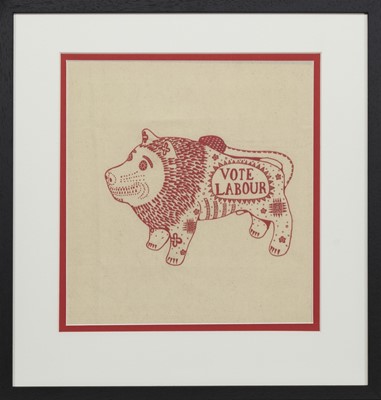 Lot 341 - VOTE LABOUR, A PRINT BY GRAYSON PERRY