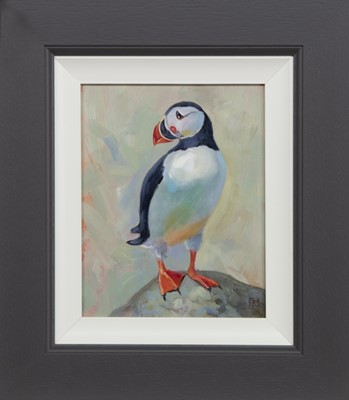 Lot 349 - PERFECT PUFFIN, AN OIL BY ZHANNA PECHUGINA