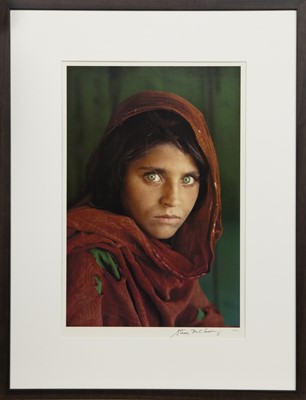 Lot 354 - SHARBAT GULA, AFGHAN GIRL, PAKISTAN, A PRINT BY STEVE MCCURRY