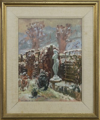 Lot 153 - WINTER GARDEN, AN OIL BY MARY ARMOUR