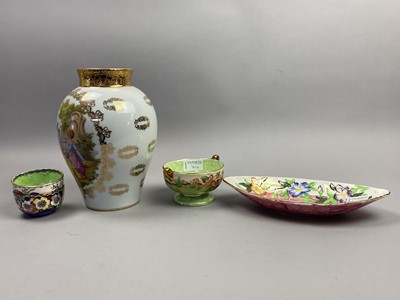 Lot 360 - A MALING FLOWER HOLDER AND OTHERS