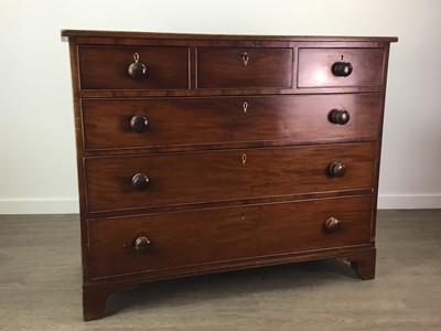 Lot 337 - A 19TH CENTURY MAHOGANY CHEST OF DRAWERS
