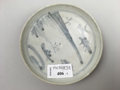 Lot 406 - A CHINESE BLANC DE CHINE TEA BOWL AND A DISH