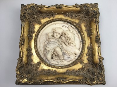 Lot 366 - A PAIR OF NEOCLASSICAL STYLE COMPOSITION PANELS