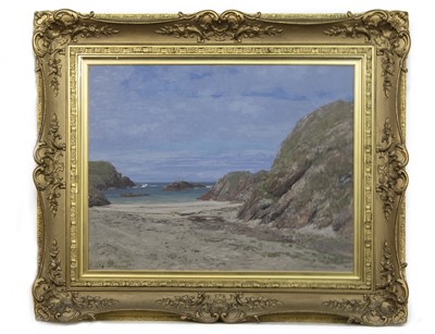 Lot 225 - ON THE WEST COAST, A LARGE OIL BY GEORGE HOUSTON