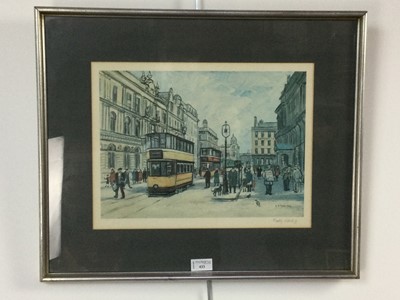 Lot 433 - 'ST VINCENT PLACE', A COLOURED PRINT AFTER BETTY STIRLING
