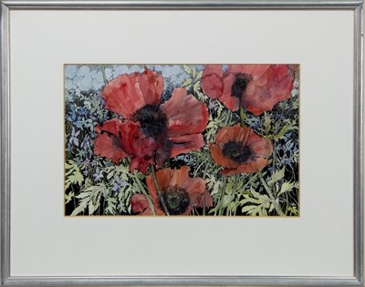 Lot 174 - POPPIES, A MIXED MEDIA BY UNA SHANKS