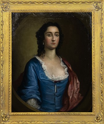 Lot 355 - PORTRAIT OF PEG WOFFINGTON, AN OIL ATTRIBUTED TO MICHAEL DAHL