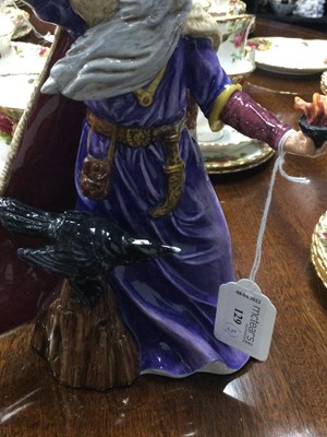 Lot 129 - A LOT OF TWO ROYAL DOULTON FIGURES AND A COALPORT FIGURE