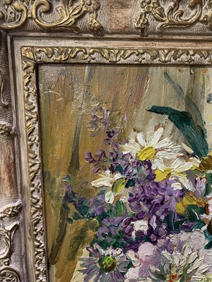 Lot 375 - MIXED FLOWERS, AN OIL BY DOROTHEA SHARP