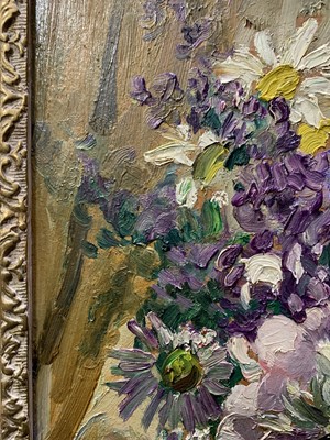 Lot 375 - MIXED FLOWERS, AN OIL BY DOROTHEA SHARP