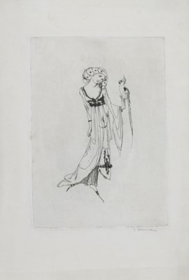 Lot 374 - AN UNTITLED ETCHING BY JOHN DUNCAN