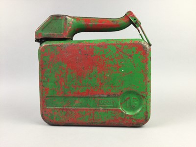 Lot 123 - A VINTAGE ROADWORKS LAMP AND PETROL CAN