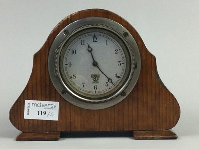 Lot 119 - A SMITHS CAR CLOCK ALONG WITH A MANTEL CLOCK AND TWO TIMEPIECES