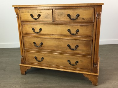 Lot 146 - A REPRODUCTION WALNUT CHEST OF DRAWERS