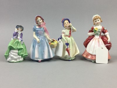 Lot 185 - A ROYAL DOULTON FIGURE OF 'TOP O' THE HILL' ALONG WITH OTHER FIGURES