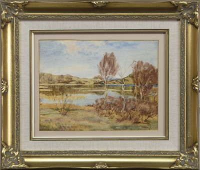 Lot 330 - LOCH SCENE, A WATERCOLOUR BY DUNCAN MACGREGOR WHYTE
