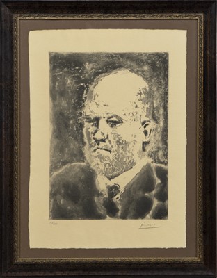 Lot 385 - PORTRAIT OF VOLLARD I, AN ETCHING FROM THE VOLLARD SUITE BY PABLO PICASSO