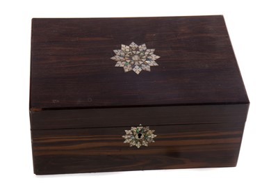 Lot 899 - AN EARLY 20TH CENTURY COROMANDEL LAPDESK