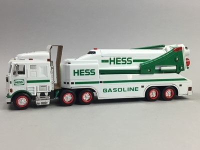 Lot 35 - A LOT OF MODEL VEHICLES INCLUSING A HESS TOY TRUCK AND SPACE SHUTTLE WITH SATELLITE