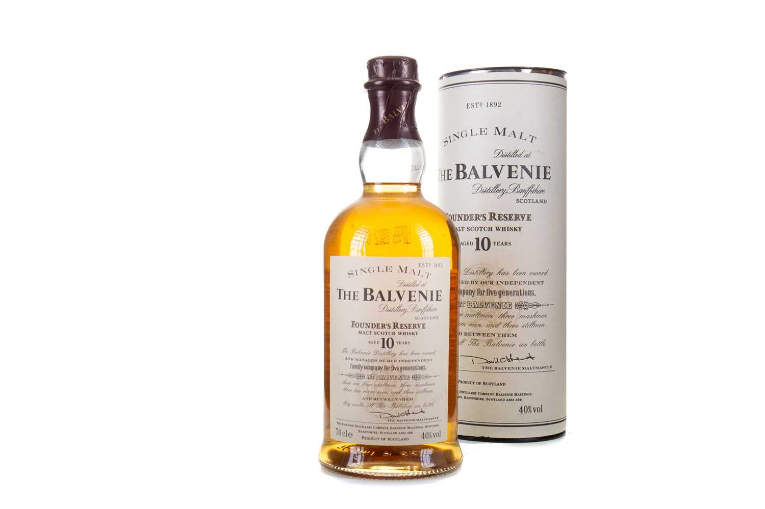 Lot 10 - BALVENIE 10 YEAR OLD FOUNDER'S RESERVE