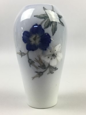 Lot 198 - A ROYAL COPENHAGEN VASE AND THREE OTHERS