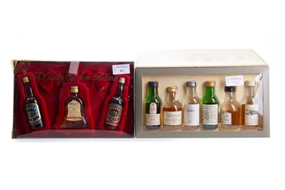 Lot 51 - CLASSIC MALTS 6 MINIATURE SET AND "A QUALITY GIFT FROM SCOTLAND" 3 MINIATURE SET