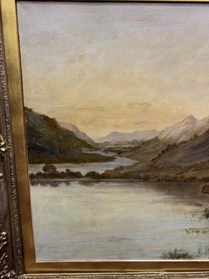 Lot 324 - HIGHLAND CATTLE IN A SCOTTISH LANDSCAPE, AN OIL BY DOUGLAS CAMERON
