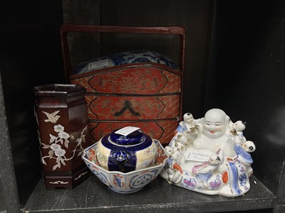 Lot 91 - A SMALL JAPANESE SATSUMA KORO, ALONG WITH OTHER ITEMS