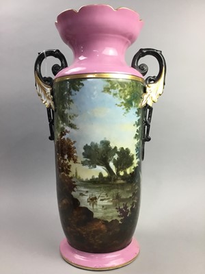 Lot 316 - A 20TH CENTURY TWIN HANDLED VASE