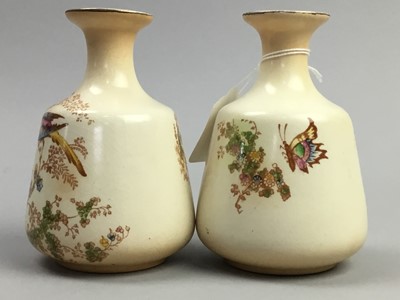 Lot 325 - A PAIR OF CROWN DUCAL VASES, GINGER JAR AND COVER AND OTHER ITEMS