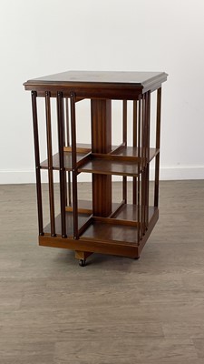 Lot 393 - A REPRODUCTION REVOLVING BOOKCASE