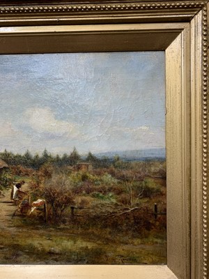 Lot 390 - COTTAGE NEAR EDZELL, AN OIL BY ALLEN RAMSAY