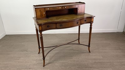 Lot 405 - AN EDWARDIAN MAHOGANY BONHEUR DE JOUR