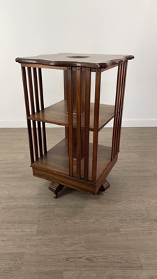 Lot 347 - A MAHOGANY REVOLVING BOOKCASE