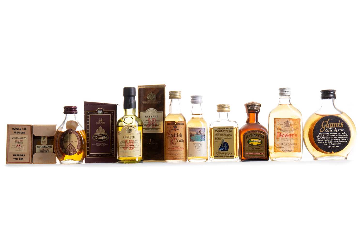 Lot 45 - 25 ASSORTED WHISKY MINIATURES - INCLUDING RED HACKLE BLEND