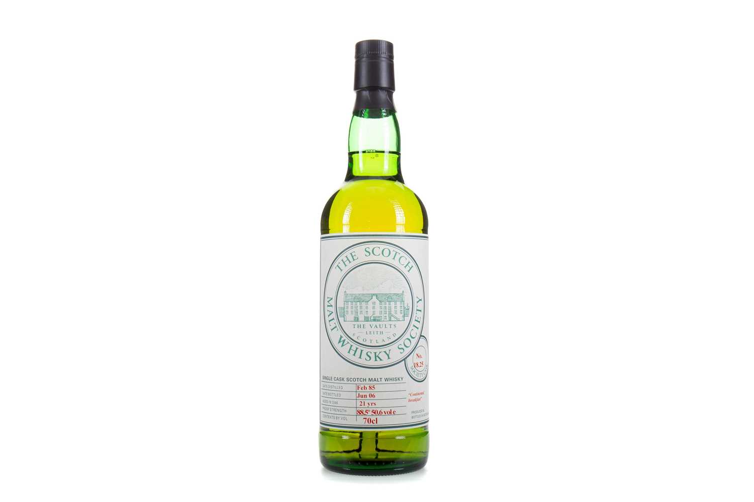 Lot 502 - SMWS 18.25 INCHGOWER 1985 21 YEAR OLD