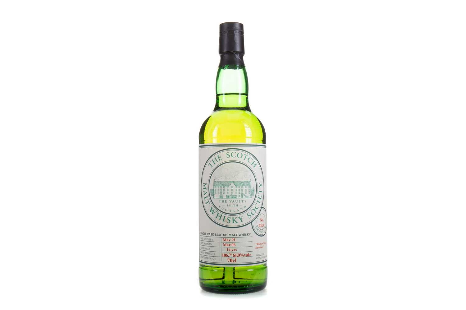 Lot 521 - SMWS 93.20 GLEN SCOTIA 1991 14 YEAR OLD